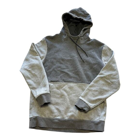 Mens Sweatshirt Size Medium Gray Hoodie Fleece Casual Activewear Workout Ready - Picture 1 of 6